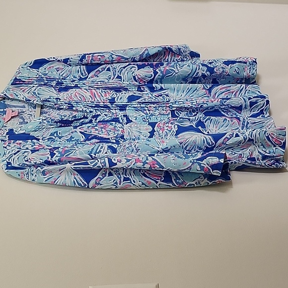 Lilly Pulitzer Preppy Dylan Tunic multi palm beach pop over blouse Size Medium - Picture 11 of 16